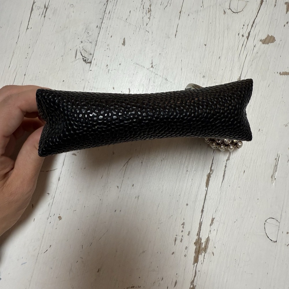 Vintage Mulberry Handbag Black Scotch Grain Leather Micro Bag & Coin Purse $1250 - Picture 13 of 15